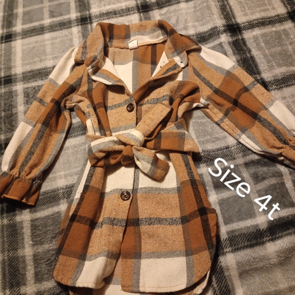 Toddler plaid shirt dress